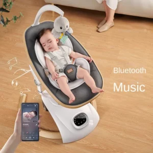 Luxury Baby Electric Rocking Chair Smart Rocking Touch Screen Baby Cradle Adjustable Wireless Timer with Doll for Baby Swing - Image 4