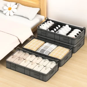 1PC large clothes storage bag under bed Foldable quilt clothes storage bag doggy bag Bedroom dormitory organizer bag - Image 4