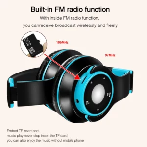 Wireless Stereo Bluetooth Headphone Portable Passive Noise Isolating Headphone for iPhone, Tablet, PC, xiaomi,Samsung Galaxy - Image 3