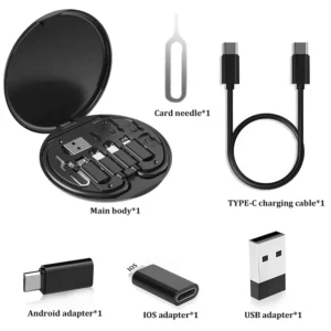 Multi USB Type C to C 60W Charging Adapter Cable Kit USB C to Lighting Conversion Set USB A & Type C to Micro/Type C/Lighting - Image 6