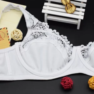 Bras For Womens Lingerie Top Female Lace Bra Underwire Plus Size Brassiere Perspective Sexy Underwear B C D DD E F Cup - Image 4