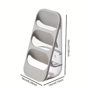 1pc Utensil Rack, Home Chopsticks Fork Knife Storage Rack, 3-Grids Washable Wall-mounted Desktop Shelf Threeopsticks Cage, Kitc - Image 4