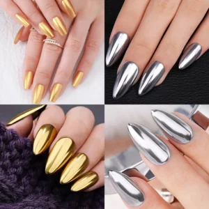 1pcs Nail Glitter Metallic Rubbing Dust Gel Polish Pigment Shinning Metal Manicure Decor Magic Mirror Powder Gold Silver Chrome - Image 5
