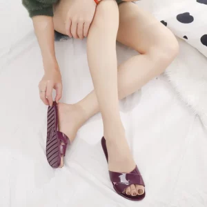 Size 36-41 Women's Sandals Slippers Summer Zapatos Mujer Flat Shoes Mules 6 Female Peep Toe Soft Bottom Non-Slip Chaussures - Image 4