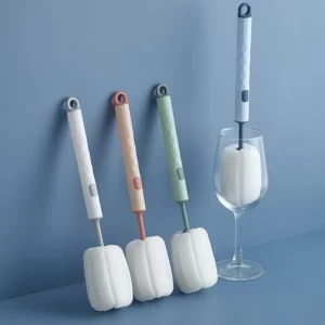 Silicone Bottle Brush 360 Degree Rotation Baby Pacifier Cup Nipple Cleaning Brushes Set Handheld Soft Head Food Grade Watering - Image 2