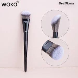 PRO 47 Foundation Brush Broom Foundation Shadow Brush Liquid Cream Blending Blush Angled Professional Makeup Brush Cosmetic Tool - Image 2