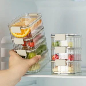 Sturdy Transparent Sealed Jars Stacking Kitchen Storage Kitchen Sealed Boxs Large Capacity Food Storage Box kitchen organizer - Image 5