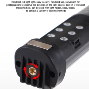 MIAOTU Handheld RGB Colorful Stick Light 30CM Handheld LED Light Wand CRI 95+ 2500K-9000K Photography Studio Lamp - Image 5