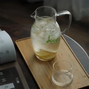 Japanese Large-capacity Hammer Pattern Glass Cold Kettle Lemon Water Bottle Heat-resistant Glass Juice Drink Jug Home Pitcher - Image 3