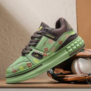 2025 Spring New Men's Shoes Fashion Printed Casual Board Shoes Thick Soles Increase All Comfortable Sports Shoes - Image 1