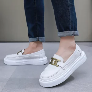 Black Loafers Shoes For Men Luxury Slip-on Shoes Men Unisex Breathable Casual Leather Shoes Man Driving Shoes Zapatos Hombre - Image 4