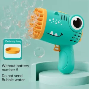 40 Holes Bubble Machine Gun Dinosaur Bubble Gun Automatic Machine Soap Bubble Gun Bath Toy Kids Toy (Not Include Battery) - Image 6