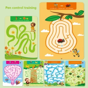 Concentration Maze Training Book Reusable Practice Copybook Pen Control Training Magical Montessori for Kids Education Book - Image 5