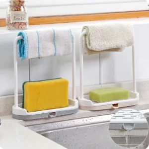 1PCS Detachable Kitchen Dishcloth Holder Rag Hanger Sink Sponge Holder Storage Rack Shelf For Bathroom Scrubber Brush Organizer - Image 3