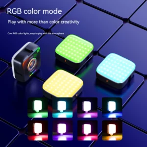 Mini Magnetic RGB Fill Light,Portable Mobile Phone Holder Photography Pocket Light ,Live Broadcast/SLR Selfie/ Vlog Photography - Image 2