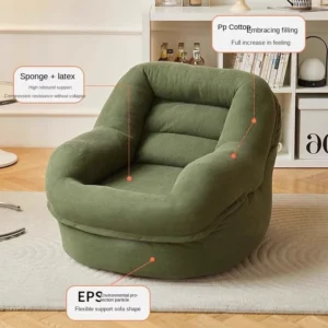 OMGD Lazy Person Sofa Single Tatami Small Household Balcony Living Room Office French Net Red Models Nest Sofa Chair New - Image 4