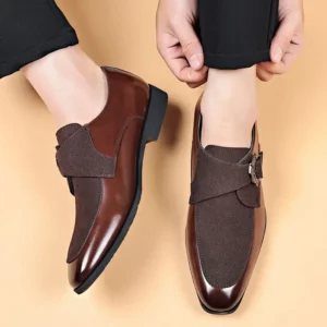 Retro Pointed Toe Moccasin Soft Male Casual Shoe Cowhide Elegant Low Price Pu Men's Leather Shoes Classic Original 2024 Trend - Image 3