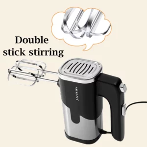 800W Electric Food Mixer Double Sticks Egg Beater Knead Dough 5 Speeds Kitchen Blender Cream Jam Pudding Milkshake Hand Mixer - Image 5