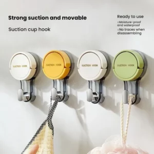 Suction Hooks Strong Vacuum Power Traceless No-Drilling Adhesive Hooks for Home Bathroom Kitchen Door Back and Toilet Area - Image 2