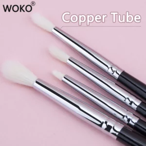 Tapered Crease Brush Large Small and Medium-sized Crease Makeup Brush Eyeshadow Crease Makeup Tool 100% Goat Hair & Copper Tube - Image 4