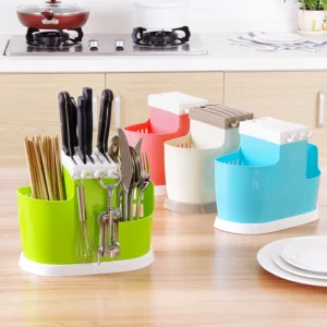 Multifunctional tableware storage rack plastic shelf chopsticks drain rack filter rack creative kitchen tools kitchen tools - Image 3