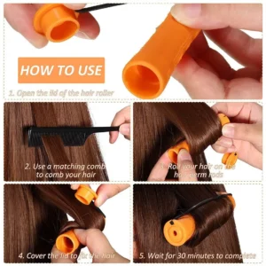 10pcs Hair Cold Roller Heatless Curling Curlers Hair Heatless Curling Rods Magic Hair Curlers Without Heat Wave Curly Perm Rods - Image 6