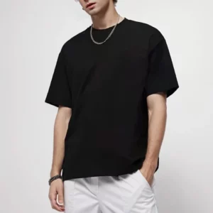 240gsm Heavy Oversized Plain T-Shirt for Men Summer HighQualtity Short Sleeve Tee 100%cotton Solid Color Trendy Casual white Top - Image 4