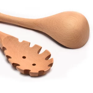 7pcs Wood Kitchen Utensils Set with Bamboo Joint Design Nature Wooden Spaghetti Spoons Wok Spatula for Cooking Accessories - Image 4