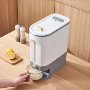 10KG Large Cereal Dispenser with Lid Moisture Proof Airtight Food Dispenser Bucket for Rice Home Kitchen Pantry Organization - Image 5