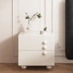 Solid Wood Bedside Table Minimalist Bedroom Storage Cabinet Minimalist Modern Decoration Floor Standing Bedside Small Cabinet - Image 4