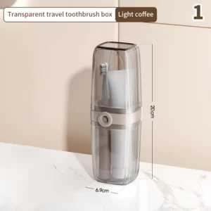 Portable Toothbrush Travel Cover Cup Bathroom Toothpaste Holder Storage Case Travel Camping Organizer Kit Toiletries Storage Box - Image 5