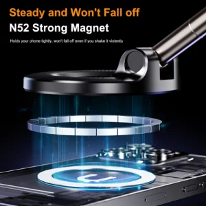 Xiaomi K007 Strong Magnetic Phone Holder Foldable Design 360° Adjustable Vacuum Car Mount For Car Desk Bathroom Magnetic Bracket - Image 4