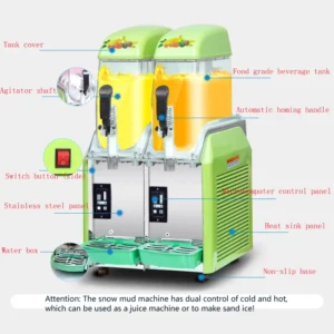 Commercial Slushie Machine Slush Maker Frozen Drink Dispenser Ice-Cool Juice Smoothie Granita Vending Machine - Image 3