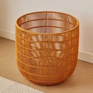 Imitation Rattan Decorative Storage Basket Household Large Capacity Laundry Basket Bathroom Waterproof Dirty Clothes Basket - Image 5