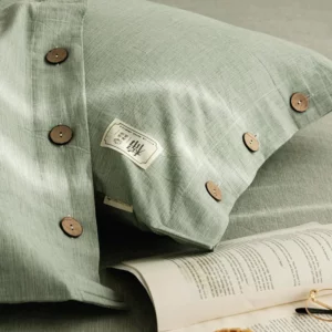 100% Cotton Pillowcase for Bed Skin-friendly Bed Sleep Pillow Cover 48x74cm with Button Pillowslip 2pcs Rectangle Pillow Case - Image 4
