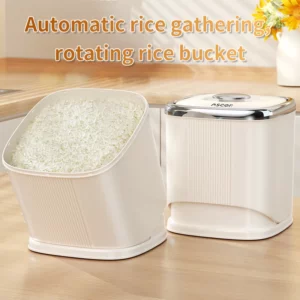 Rice Bucket Moisture Proof Grain Dispenser Rotating Kitchen Powder Storage Box Household Insect-proof Storing Rice Container Box - Image 3