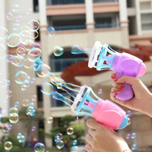Bubble gun Creative Bubble In Bubble Toys Soap bubbles Machine Blower Maker Summer Outdoor party Games toys for kids boys girls - Image 3