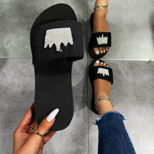 Women Home Slippers Fashion Anti-slip Ladies Sandals Soft Sole Indoor Slides Women Platform Simple Slippers Lightweight Shoes - Image 1