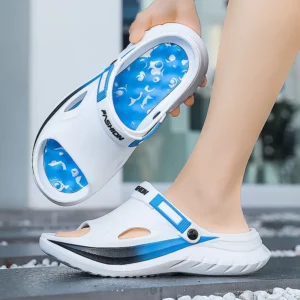 Summer Men's Slippers Indoor Outdoor Sandals Beach Massage Comfortable Soft Slides Clogs Casual Shoes Home Men Outdoor Sandals - Image 2