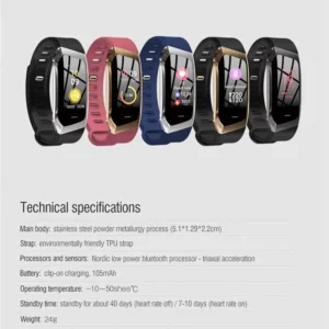 2023 New E18 Smart Heart Rate Blood Pressure Bracelet Color Screen Incoming Call SMS Reminder Reminder Trajectory Of Motion - Image 6
