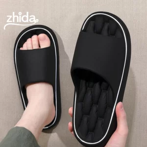 ZHIDA Super Light Soft Slippers Simple Fashion Slides EVA Elastic Shoes Colorful Sneakers In Door Bathroom Flip Flops - Image 1