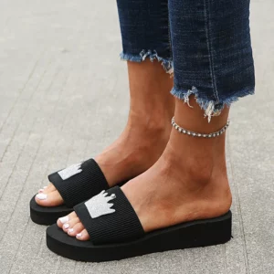 Women Home Slippers Fashion Anti-slip Ladies Sandals Soft Sole Indoor Slides Women Platform Simple Slippers Lightweight Shoes - Image 4