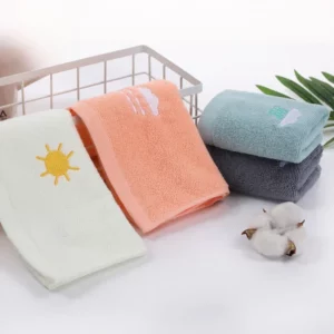 50CM*25CM Towels Baby Face Towel Soft Embroidered Absorbent Cotton Bath Towels for Newborn Kids Handkerchief Shower Stuff - Image 2