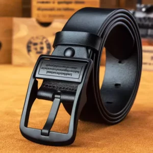 Leather Men's Belt Fashion Metal Alloy Pin Buckle Adult Luxury Brand Jeans Business Casual Waist Male Strap Brand - Image 2