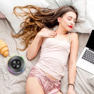 Waterproof Bluetooth Speaker with FM Radio, Hi-Fi Sound Wireless Mini Speaker Shower,Portable Outdoor Music Player Voice Control - Image 6