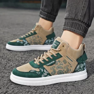 Mens Skate Shoes High-top Sports Casual Walking Shoes Lace-up Childrens Sneakers Luxury Design 2024 New Tennis Shoes for Men - Image 6