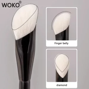 1pcs Finger Pulp Concealer Brush Goat Hair Diamond Shaped Thumb Concealer Makeup Brush Black Eye Circle Tear Ditch Makeup Tool - Image 3