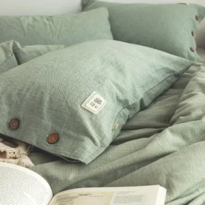 100% Cotton Pillowcase for Bed Skin-friendly Bed Sleep Pillow Cover 48x74cm with Button Pillowslip 2pcs Rectangle Pillow Case - Image 2