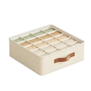 Underwear Storage Box Foldable Underwear Sock Organiser Multifunctional Waterproof Drawer Compartment Organiser - Image 6