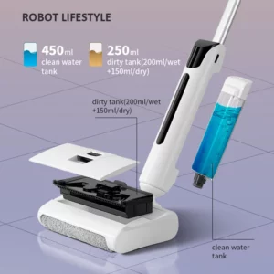 Cordless Wet Dry Handheld Vacuum Cleaner RL10 Tilt Angle 180° Self-Cleaning Spot Washing Floor Fabric Carpet Upholstery Sofa - Image 3